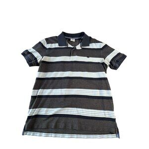 Brooks Brothers Performance Polo 1818 Slim Fit Mens Sz XL Blues Striped White